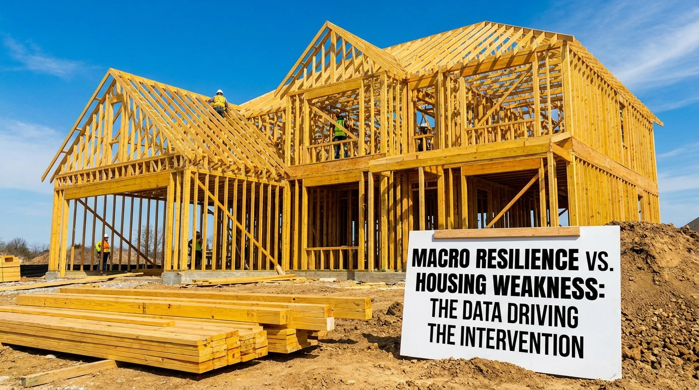 New residential home construction site framing wooden beams against a clear sky